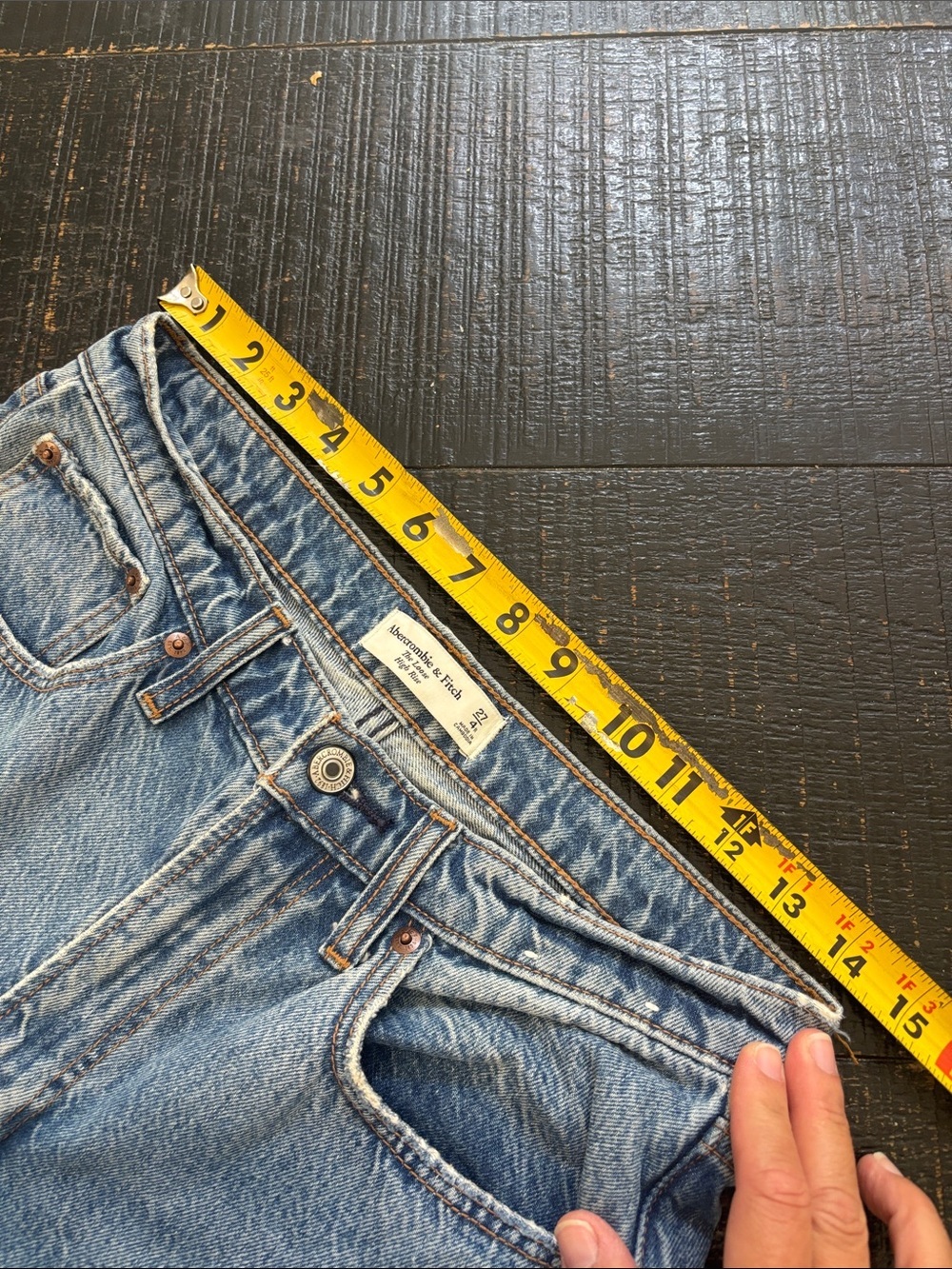 Abercrombie and Fitch the loose high rise jeans blue size 27 / 4 R - Picture 8 of 12